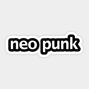 Neo Punk Typography White Text Sticker